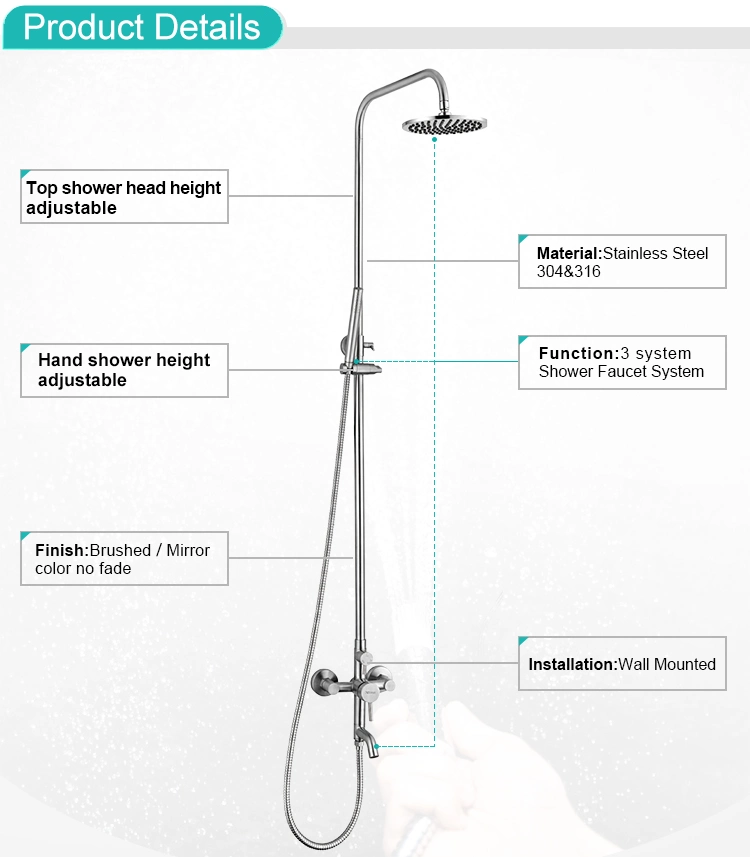 Ablinox Stainless Steel Luxury Hand Held Shower